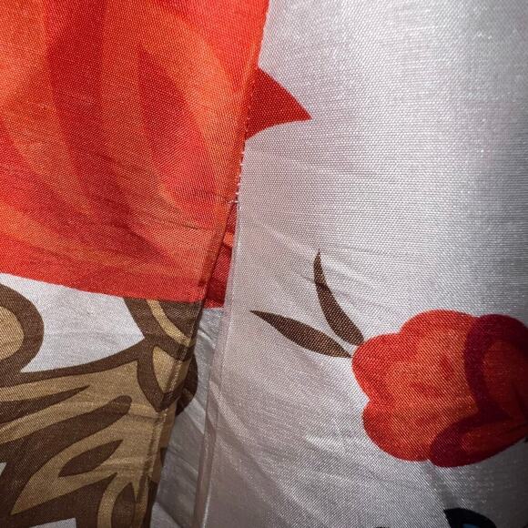 Talbots Pure Silk Women’s Size 10 Wide Belt Large Floral 100% Silk A-Line Skirt - Picture 10 of 11